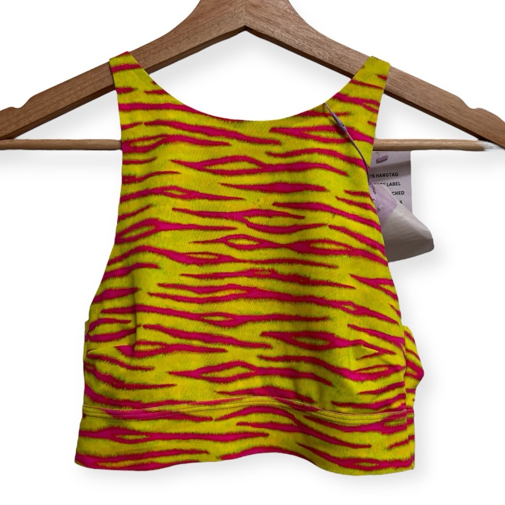 Savage x Fenty Neon Zebra Print High Neck Bralette XS NWT